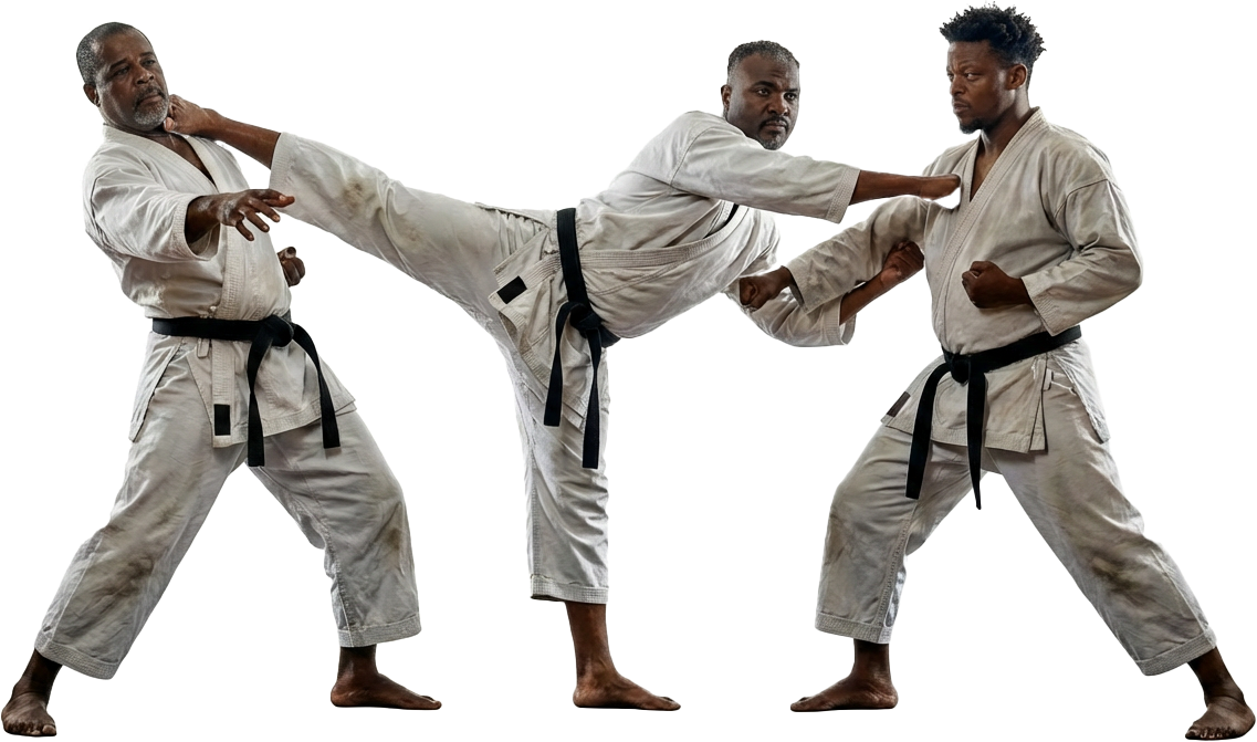 Les trois sensei du club Kizami en action